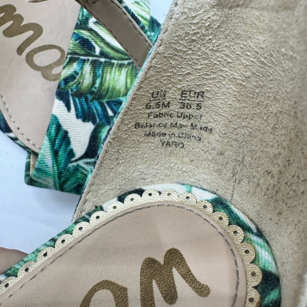 Sam Edelman Tropical Block Heel Sandals with Ankle Strap Size 6.5 - Picture 9 of 11